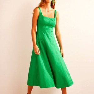 Emerald Green Midi Boden Dress NWT